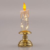 Светильник декоративный новогодний "Свеча" EGNDS-03 тепл. бел. 10 LED h=20см 2хААА IP20 Эра Б0051934