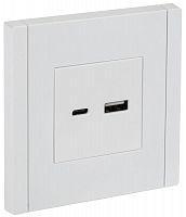 Розетка USB A+C 18Вт FORTE&PIANO FP251 бел. IEK FP-U22-018-K01