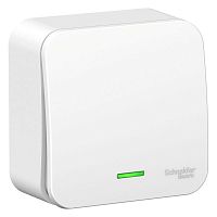 Переключатель 1-кл. ОП Blanca 10А IP20 (сх. 6) 250В с подсветкой с изолир. пластиной бел. SchE BLNVA106111