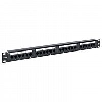 Патч-панель TERACOM 19дюйм кат.5E 1U неэкранированная UTP 24 порта RJ-45 110 IDC с органайзером EKF TRC-PPNL-5EUTP-C1U24