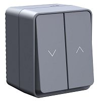 Выключатель для жалюзи 2-кл. ОП AtlasDesign PROFI 10А IP54 антрацит SE ATN544019