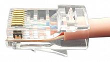 Разъем легкой оконцовки PLEZ-8P8C-U-C6-100 RJ-45 (8P8C) под витую пару кат.6 (50 µ"/ 50 микродюймов) универс. (для ож и мж кабеля) (уп.100шт) Hyperline 403343