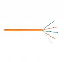Кабель витая пара U/UTP кат.5E 4х2х24AWG solid LSZH нг(А)-HFLTx оранж. (уп.305м) NIKOLAN NKL 4100C-OR