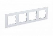 Рамка 4-м AtlasDesign Nature мат. стекло бел. SchE ATN330104