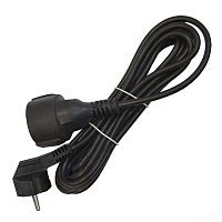 Удлинитель-шнур 1х5м с заземл. 16А IP20 ПВС 3х1 черн. DOMTOK 2359