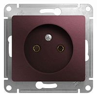 Механизм розетки 1-м СП Glossa 16А IP20 без заземл. баклажан. SchE GSL001141