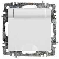 Розетка Intro Accent 6-203-01 2P+E Schuko с крышкой 16А-250В IP20 СУ AL/CU бел. Intro Б0063709