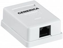 Розетка информационная RJ45 кат.5е UTP 1 порт настенная GENERICA ITK CS2-1C5EU-12-G