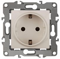 Механизм розетки 1-м СП Эра12 12-2102-02 16А IP20 16AX 250В 2P+E Schuko защ. шторки сл. кость Эра Б0014688