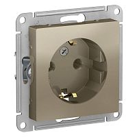 Механизм розетки 1-м СП AtlasDesign 16А с заземл. шампань SchE ATN000543