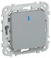 Выключатель проходной 1-кл. СП FLITE ВС61-1-1-ФлС 10А с индикацией механизм сер. IEK FI-V12-1-10-1-K03